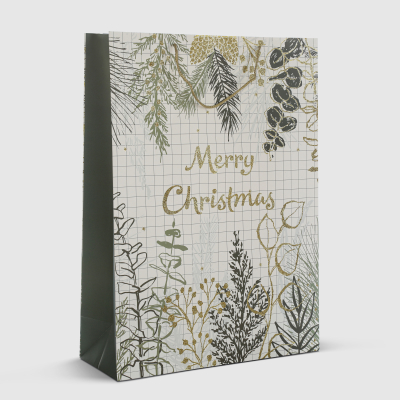 Изображение товара Подарочный пакет Due Esse Christmas natalizia золото 44x17x61 см
