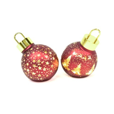 Изображение товара Шар новогодний Mercury NY красный с подсветкой 18х12xh.14,5 см