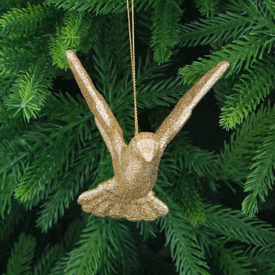 Изображение товара Игрушка ёлочная Christmas Wonderlan голубь золотистый 8 см