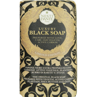 Изображение товара Роскошное черное мыло Nesti Dante 250г - итальянское твердое мыло для ухода за кожей