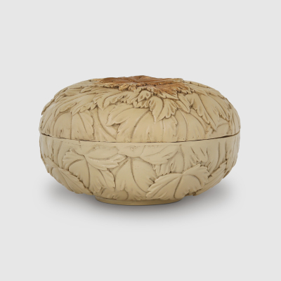 Изображение товара Шкатулка Kimberley Белые листья 13,3х13,3х8 см