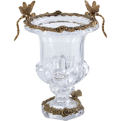 Изображение товара Ваза Glasar со стрекозами 26х20х34 см hgl317m