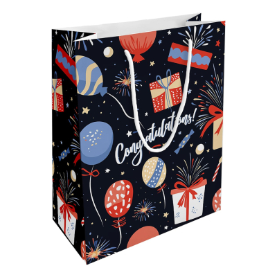 Изображение товара Подарочный пакет Be Smart Bang синий 25х32 см яркая печать Изображение товара Подарочный пакет Be Smart Bang синий 25х32 см яркая печать