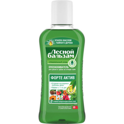 Изображение товара Ополаскиватель для десен Лесной Бальзам Форте 400 мл с маслом чайного дерева