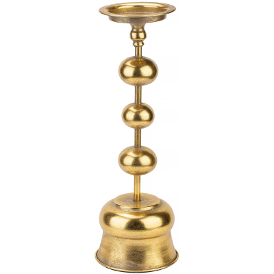 Изображение товара Подсвечник Glasar 13х13х39 см из железа золотистого цвета Изображение товара Подсвечник Glasar 13х13х39 см из железа золотистого цвета