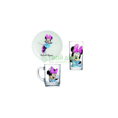 Изображение товара Набор посуды детский Luminarc Minnie Colors 3 предмета