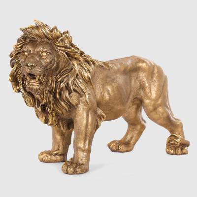 Изображение товара Декоративная фигура Лев из полистоуна бронзового цвета 61 см