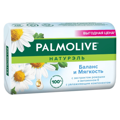 Изображение товара Твердое мыло Palmolive Натурэль Баланс и Мягкость с ромашкой 150 г Изображение товара Твердое мыло Palmolive Натурэль Баланс и Мягкость с ромашкой 150 г