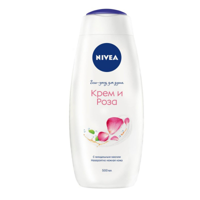 Изображение товара Гель-уход Nivea для душа крем и роза 500 мл Изображение товара Гель-уход Nivea для душа крем и роза 500 мл