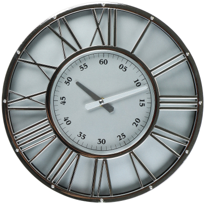 Изображение товара Настенные часы Kanglijia Clock серебряные 30,4х4,1 см стильный дизайн