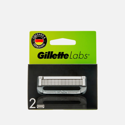 Изображение товара Кассеты сменные для безопасной Gillette Labs бритвы 2 шт Изображение товара Кассеты сменные для безопасной Gillette Labs бритвы 2 шт