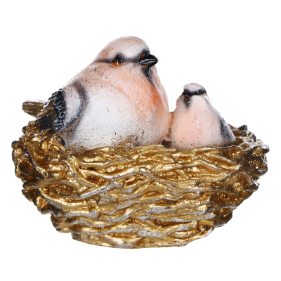 Изображение товара Фигурка ТПК Полиформ Птички в гнезде 12 см для новогоднего декора