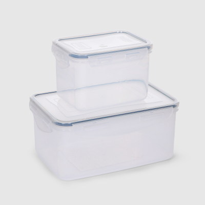 Изображение товара Набор антибактериальных контейнеров Hitt 0,63 л и 1,5 л для хранения продуктов