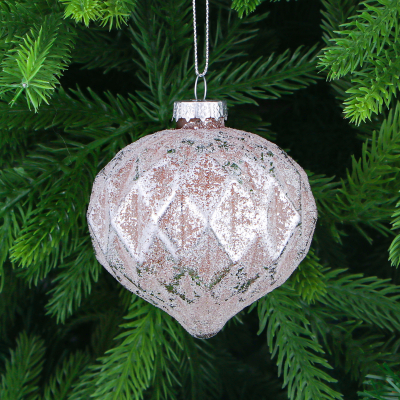 Изображение товара Игрушка ёлочная Yancheng серебристый шар стеклянный 8 см