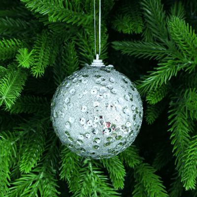 Изображение товара Ёлочная игрушка шар новогодний диаметр 8 см в ассортименте Ad trend NY
