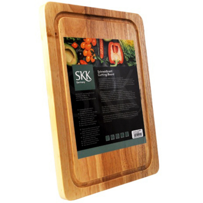 Изображение товара Доска разделочная деревянная светлая 35х25х2 см Skk с желобом