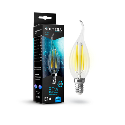 Изображение товара Лампочка Voltega Candle wind Graphene E14 9W 4000K