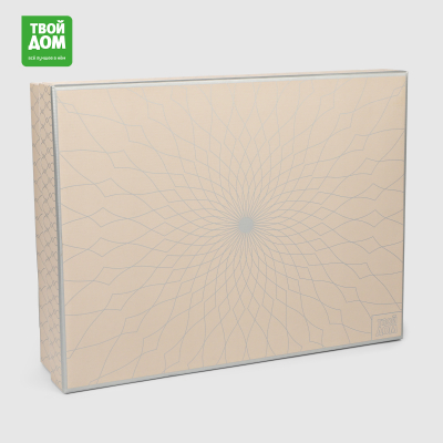 Изображение товара Бежовая подарочная коробка Твой Дом 45х35х12 см кашированный гофрокартон
