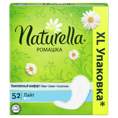 Изображение товара Женские ароматизированные ежедневные гигиенические прокладки Naturella Лайт 52 шт Изображение товара Женские ароматизированные ежедневные гигиенические прокладки Naturella Лайт 52 шт