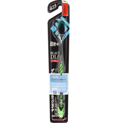 Изображение товара Зубная щетка DentalPro Compact Black с ультра-тонкими щетинками и технологиями PCC