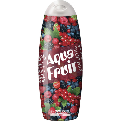 Изображение товара Гель для душа Aquafruit Fresh 420 мл с натуральными соками брусники и ежевики Изображение товара Гель для душа Aquafruit Fresh 420 мл с натуральными соками брусники и ежевики