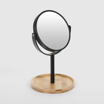 Изображение товара Косметическое зеркало на подставке Zalel круглое черное матовое