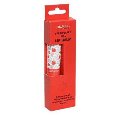Изображение товара Бальзам для губ Organic Guru Strawberry kiss 18 мл натуральный уход Изображение товара Бальзам для губ Organic Guru Strawberry kiss 18 мл натуральный уход