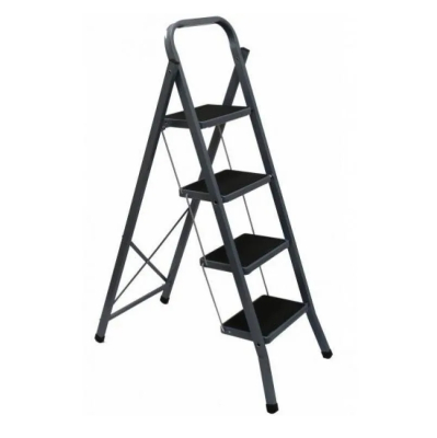 Изображение товара Стремянка стальная Zalger 4 с широкими ступенями и ковриком