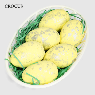 Изображение товара Яйцо Crocus декоративное, набор из 6 шт, жёлтый