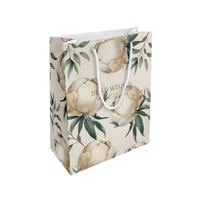 Изображение товара Пакет подарочный Be Smart Peony айвори 25х32 см