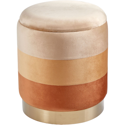 Изображение товара Пуф Glasar с крышкой, трехцветный велюр, размеры 3838х43 см, стационарный Изображение товара Пуф Glasar с крышкой, трехцветный велюр, размеры 3838х43 см, стационарный