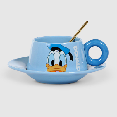 Изображение товара Набор посуды Disney Дональд Дак 3 предмета фарфор яркий голубой подарок