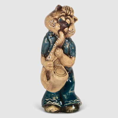 Изображение товара Керамическая копилка Porc-ceramic кот трубач 42 см оригинальный дизайн