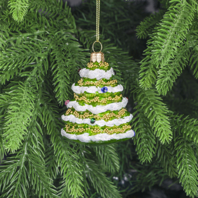 Изображение товара Игрушка елочная Snow and Stars стеклянная ручная работа яркие цвета