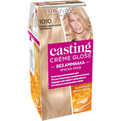 Изображение товара Краска для волос L'Oreal Casting Creme Gloss 1010 Светло-светло русый пепельный без аммиака