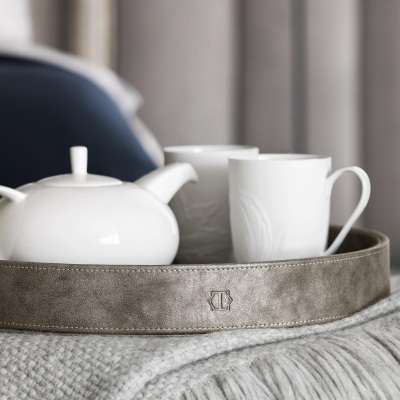 Изображение товара Поднос круглый Togas Данфорд серый 41 см