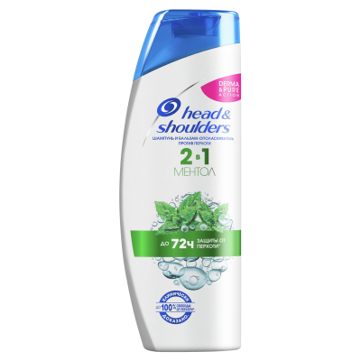 Изображение товара Шампунь Head & Shoulders 2в1 против перхоти ментол 200 мл Изображение товара Шампунь Head & Shoulders 2в1 против перхоти ментол 200 мл