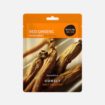 Изображение товара Маска тканевая для лица Consly Daily solution с экстрактом красного женьшеня 25 мл