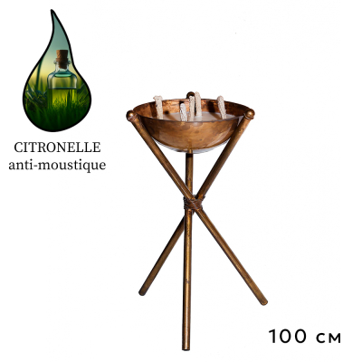 Изображение товара Аромасвеча Nour Bougie Xena Citronelle anti-moustique металл 17 кг 1 м бронза