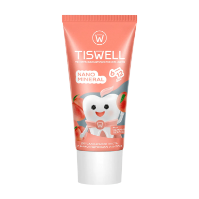 Изображение товара Детская зубная паста Tiswell Nano mineral с вкусом нежного персика для детей от 6 лет Изображение товара Детская зубная паста Tiswell Nano mineral с вкусом нежного персика для детей от 6 лет