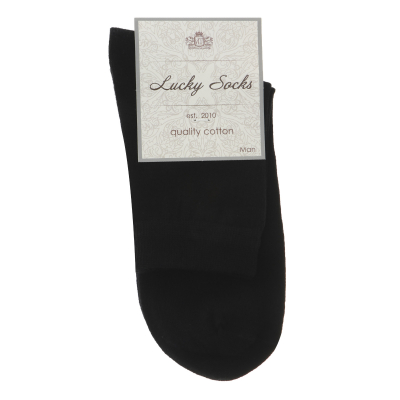 Изображение товара Мужские носки Lucky Socks черные однотонные 29-31 размер, всесезонные, 1 пара Изображение товара Мужские носки Lucky Socks черные однотонные 29-31 размер, всесезонные, 1 пара