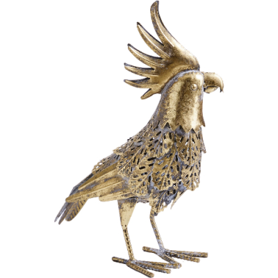 Изображение товара Декор настольный Glasar Попугай 25х12х32 см золото железо стильный интерьер