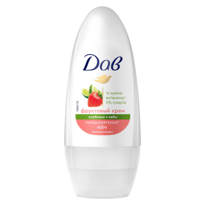 Изображение товара Антиперспирант Дав шариковый клубника и лайм 50 мл