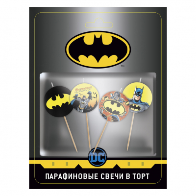 Изображение товара Свечи для торта ND Play Batman 4 шт мультиколор Изображение товара Свечи для торта ND Play Batman 4 шт мультиколор