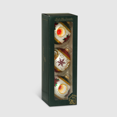 Изображение товара Набор елочных игрушек Krebs int 8 см 3 шт, в ассортименте