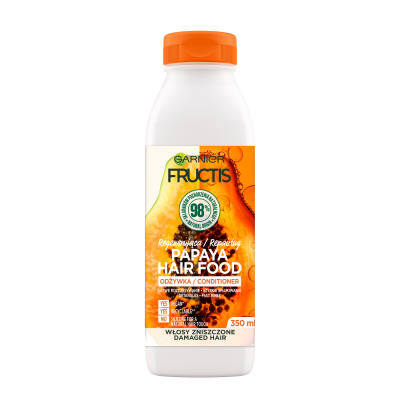 Изображение товара Бальзам-ополаскиватель Garnier Fructis Восстановление Папайя Superfood для поврежденных волос 350 мл Изображение товара Бальзам-ополаскиватель Garnier Fructis Восстановление Папайя Superfood для поврежденных волос 350 мл