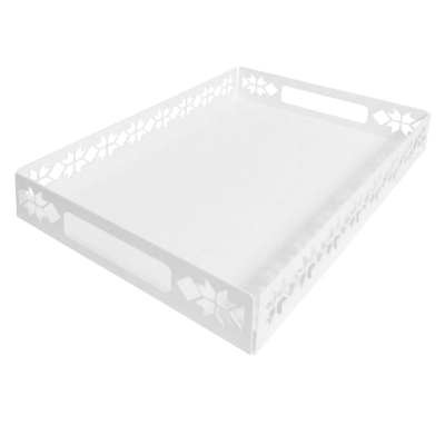 Изображение товара Поднос Gala прямоугольный белый 28,4х19,7х4 см