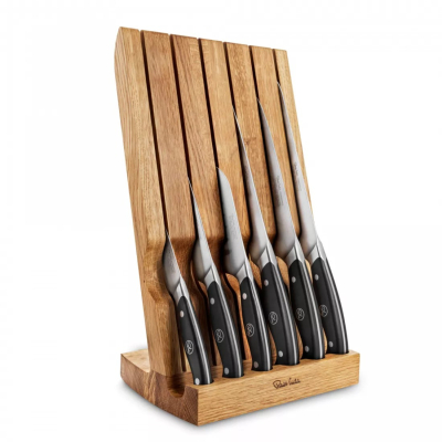 Изображение товара Набор ножей Robert Welch с подставкой из дуба 7 предметов, высокое качество Изображение товара Набор ножей Robert Welch с подставкой из дуба 7 предметов, высокое качество