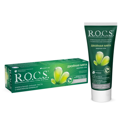 Изображение товара Зубная паста ROCS двойная мята 74 гр (03-01-002)