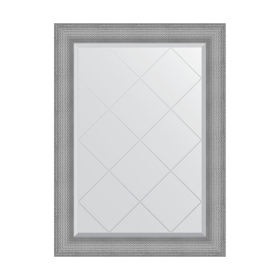 Изображение товара Зеркало с гравировкой в багетной раме Evoform серебряная кольчуга 88 мм 77x104 см 